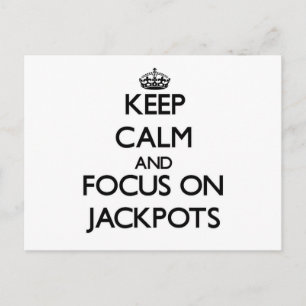 Behalt Ruhe und Fokus auf Jackpots Postkarte
