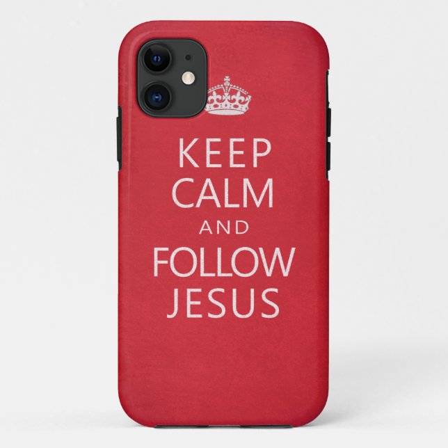 Behalt Ruhe und folge Jesus spirituell Case-Mate iPhone Hülle (Rückseite)
