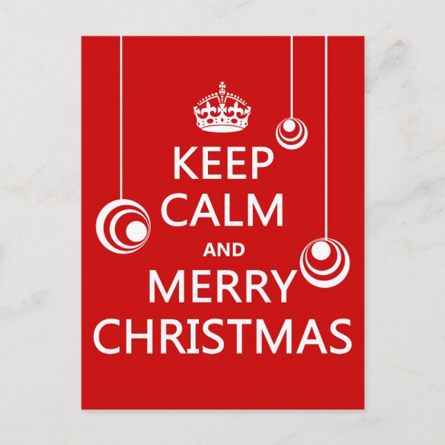 Behalt Ruhe und frohe Weihnachten (Vorderseite)