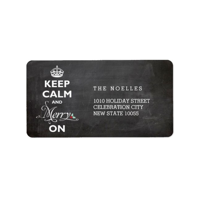 Behalt Ruhe und Fröhlichkeit auf Chalkboard Funny  (Vorne)