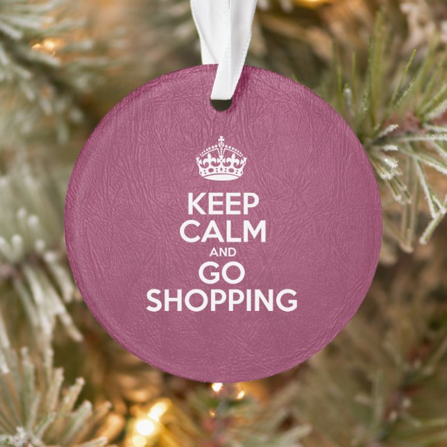 Behalt Ruhe und gehen Shopping, rosa Leder, Krone Ornament (Baum)