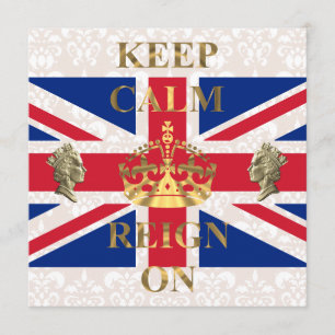 Behalt Ruhe und Herrschaft auf königlichem Jubiläu Einladung