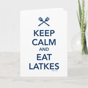Behalt Ruhe und iss Latkes Feiertagskarte