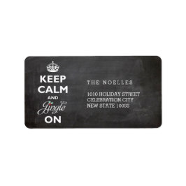 Behalt Ruhe und Jingle auf Chalkboard Funny Holida