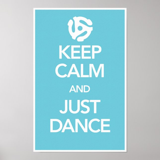 Behalt Ruhe und Just Dance Poster in Cyan (Spider) (Vorne)