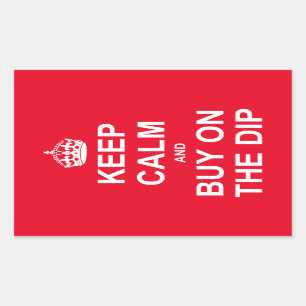 Behalt Ruhe und kaufe auf dem Tauchplatz Rechteckiger Aufkleber