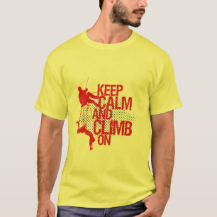 Behalt Ruhe und Klima auf dem Felsen Klettersteig T-Shirt