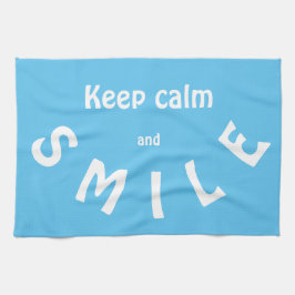 Behalt Ruhe und Lächeln Teetuch Geschirrtuch