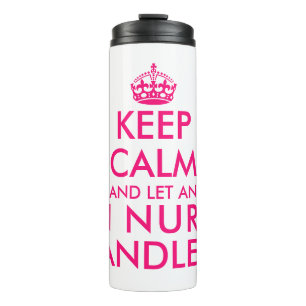 Behalt Ruhe und lass eines registrierten Krankenpf Thermosbecher