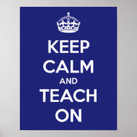 Behalt Ruhe und lehre auf blauem Poster