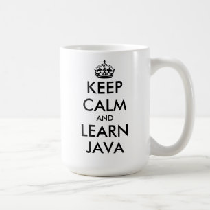 Behalt Ruhe und lerne Java lustige Programmierer Kaffeetasse