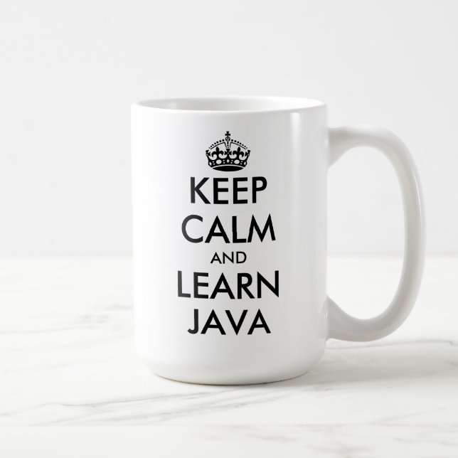 Behalt Ruhe und lerne Java lustige Programmierer Kaffeetasse (Rechts)