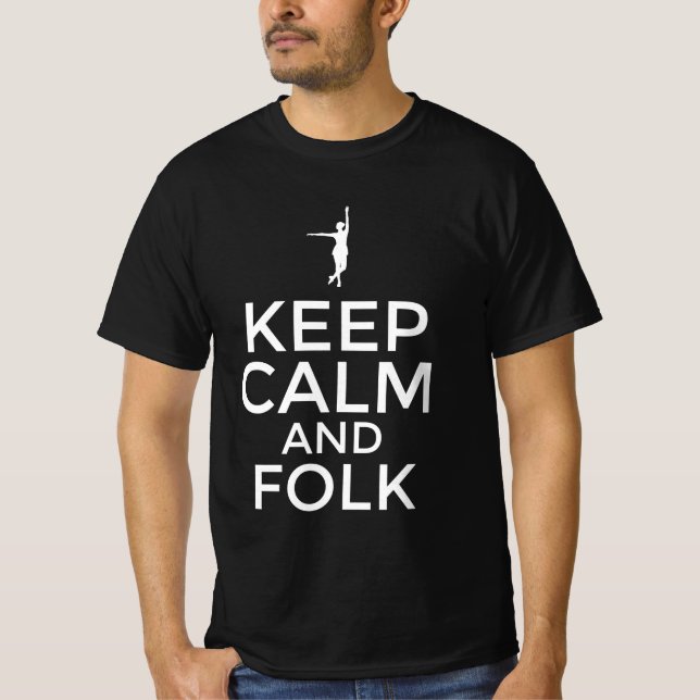 Behalt Ruhe und Leute T-Shirt (Vorderseite)