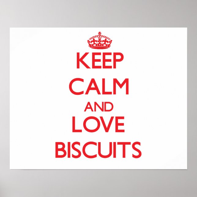 Behalt Ruhe und Liebe Biscuits Poster (Vorne)
