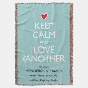 Behalt Ruhe und Liebe ein weiteres rotes Herz Decke