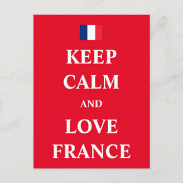 Behalt Ruhe und Liebe Frankreich Postkarte