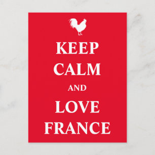 Behalt Ruhe und Liebe Frankreich Postkarte