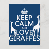 Behalt Ruhe und Liebe Giraffen - alle Farben