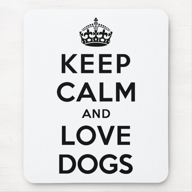 Behalt Ruhe und Liebe Hunde Mousepad (Vorne)