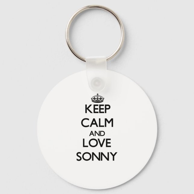 Behalt Ruhe und Liebe Sonny Schlüsselanhänger (Vorderseite)