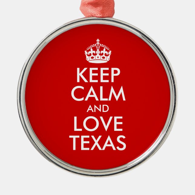 Behalt Ruhe und Liebe Texas Ornament Aus Metall (Vorne)