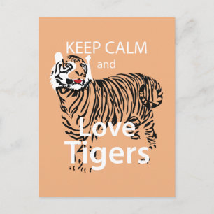 Behalt Ruhe und Liebe Tigers Postkarte