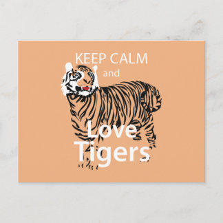 Behalt Ruhe und Liebe Tigers Postkarte