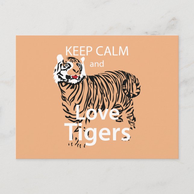 Behalt Ruhe und Liebe Tigers Postkarte (Vorderseite)
