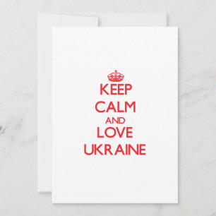 Behalt Ruhe und Liebe Ukraine