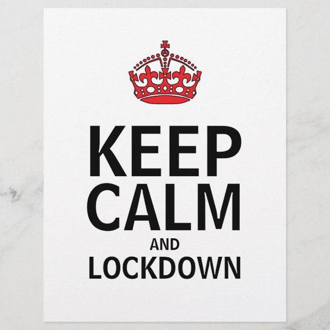 Behalt-Ruhe-und Lockdown-Poster Flyer (Vorne)