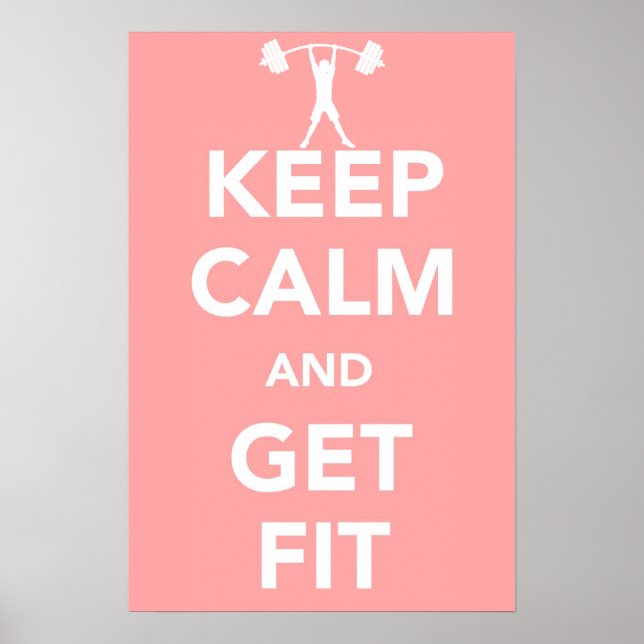 "Behalt Ruhe und mach dich fit" kleines Poster - 9 (Vorne)