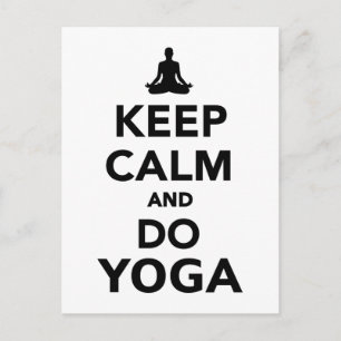 Behalt Ruhe und mach Yoga Postkarte