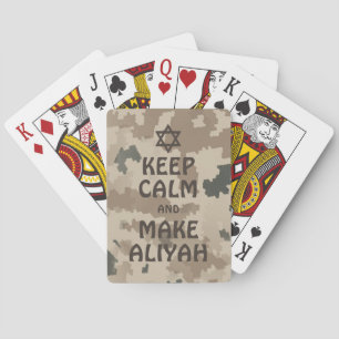 Behalt Ruhe und mache Aliyah Spielkarten