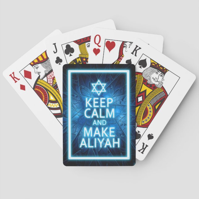 Behalt Ruhe und mache Aliyah Spielkarten (Rückseite)