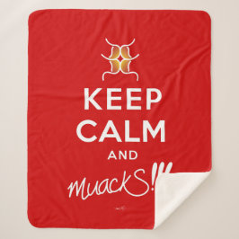 Behalt Ruhe und MuackS!!! Red&White Sherpadecke
