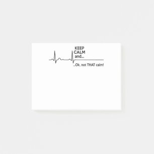 Behalt Ruhe und Ok nicht so ruhig Post-it Klebezettel