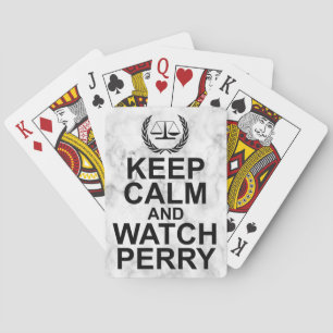Behalt Ruhe und Perry Rechtlicher Spaß Spielkarten