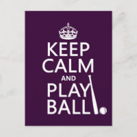 Behalt Ruhe und Play Ball (Baseball) (beliebige Fa