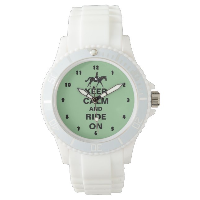 Behalt Ruhe und Reiten Armbanduhr (Vorderseite)