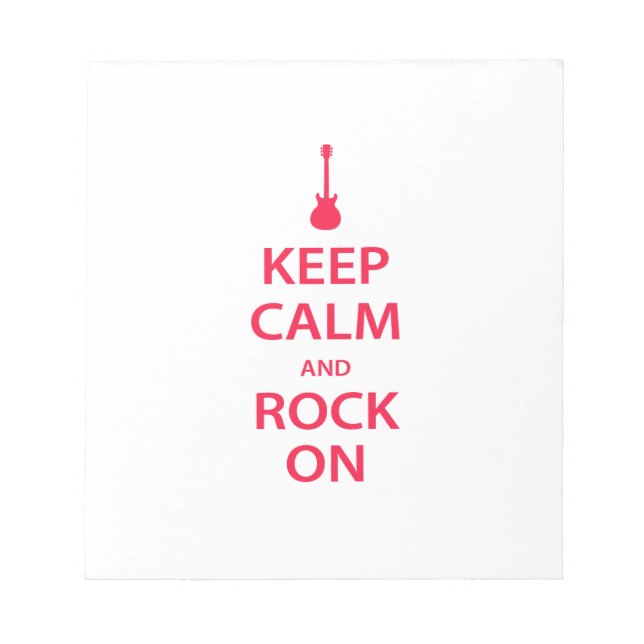 Behalt Ruhe und Rock On! Notizblock (Vorderseite)