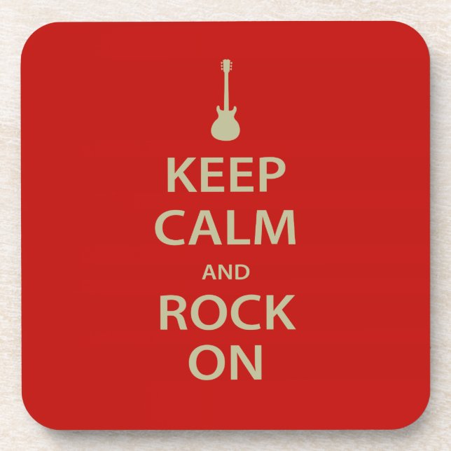 Behalt Ruhe und Rock On! Untersetzer (Vorderseite)