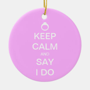 Behalt Ruhe und sage ich tue Keramik Ornament