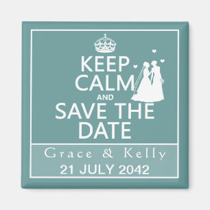 Behalt Ruhe und Save the Date Lesben Magnet