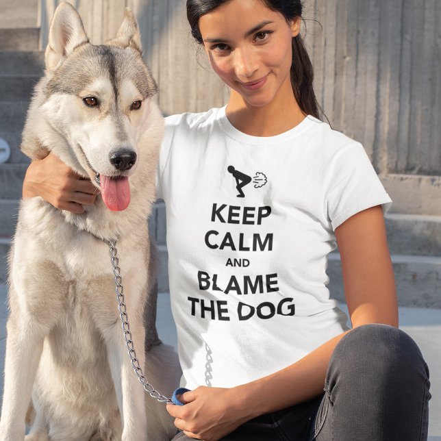Behalt Ruhe und Schuld am Hund T-Shirt (Von Creator hochgeladen)