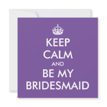 Behalt Ruhe und sei meine Bridesmaid