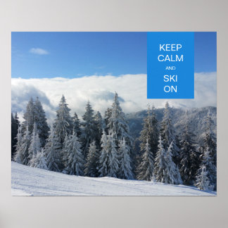 Behalt Ruhe und Ski on Winter Fun Poster