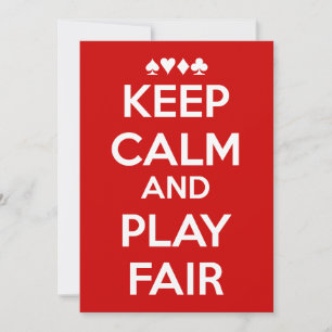 Behalt Ruhe und Spiel fair
