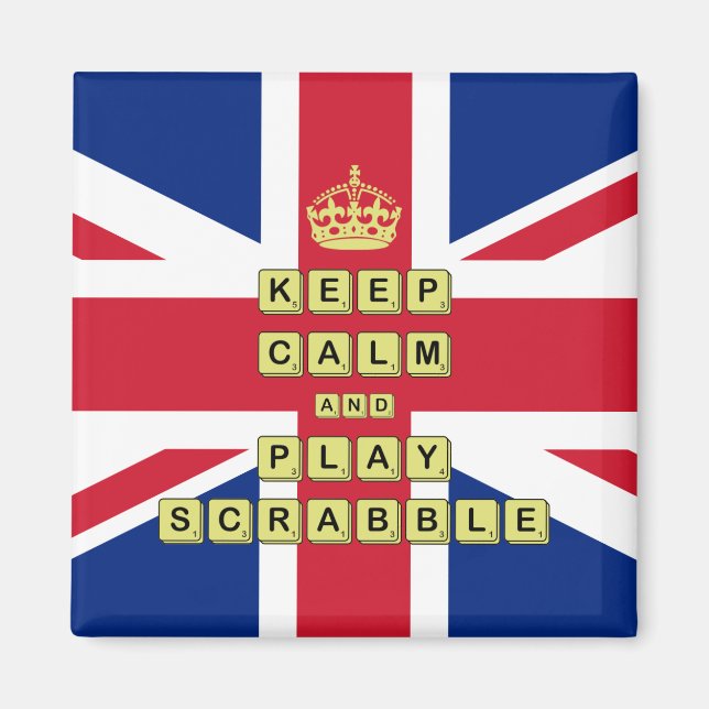 Behalt Ruhe und Spiel Magnet (Vorne)