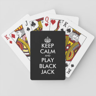 Behalt Ruhe und spiele Blackjack lustige Spielkart Spielkarten