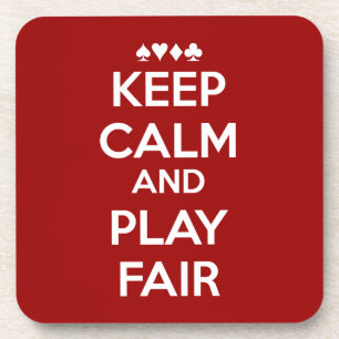 Behalt Ruhe und spiele fair Untersetzer